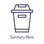sanitary bins button