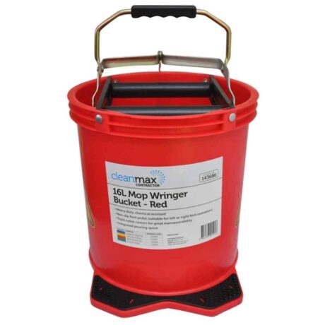 Cleanmax Contractor Red 16l Mop Wringer Bucket